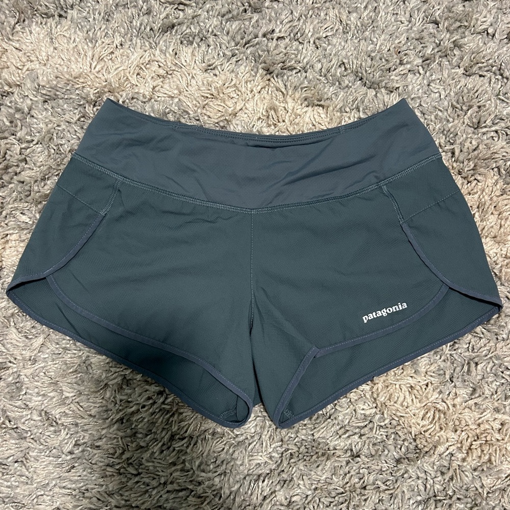 Patagonia Low Rise Teal Women’s Athletic Shorts Size Small
